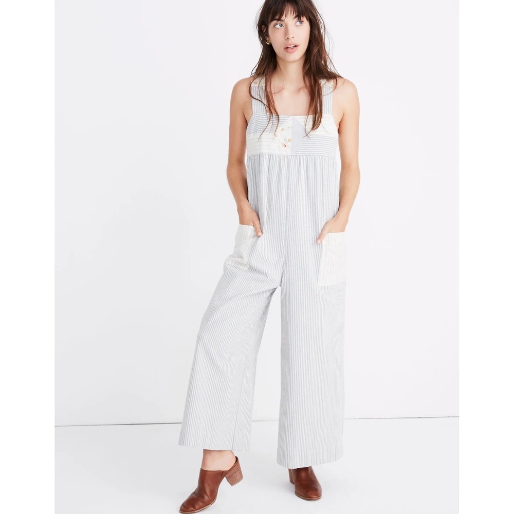 Madewell x The New Denim Project Women's M Patchwork Jumpsuit Cottagecore Boho